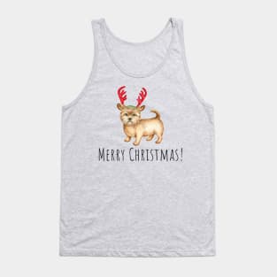 Cute Norwich terrier , Christmas dog Tank Top